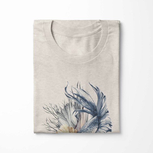 Paul Sinus Art Herren Shirt 100% gekämmte Bio-Baumwolle T-Shirt Kampffisch Wasserfarben Motiv Nachhaltig Ökomode a Riesige Rabatte