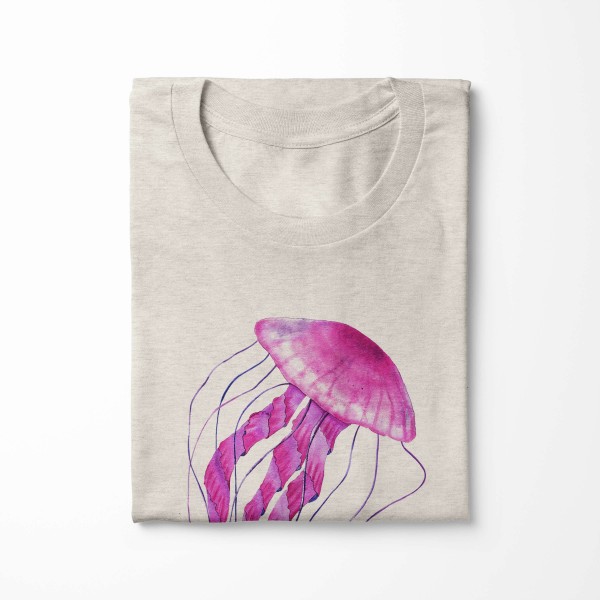 Paul Sinus Art Herren Shirt 100% gekämmte Bio-Baumwolle T-Shirt Qualle Wasserfarben Motiv Nachhaltig Ökomode aus e 50% Rabatt für begrenzte Zeit