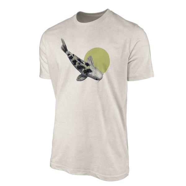 Paul Sinus Art Herren Shirt 100% gekämmte Bio-Baumwolle T-Shirt Koi Karpfen Wasserfarben Motiv Nachhaltig Ökomode Rabatte dieses Monats