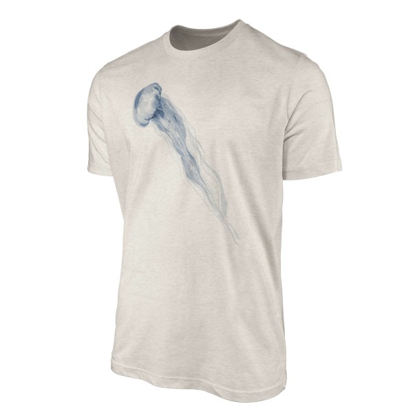 Paul Sinus Art Herren Shirt 100% gekämmte Bio-Baumwolle T-Shirt Qualle Wasserfarben Motiv Nachhaltig Ökomode aus e Online