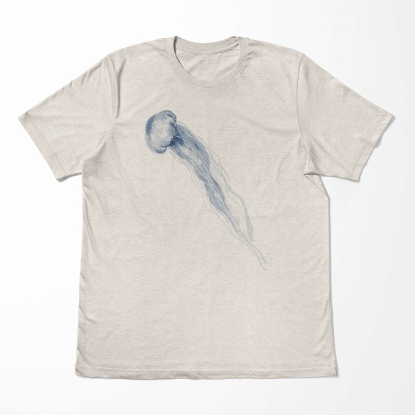 Paul Sinus Art Herren Shirt 100% gekämmte Bio-Baumwolle T-Shirt Qualle Wasserfarben Motiv Nachhaltig Ökomode aus e Online
