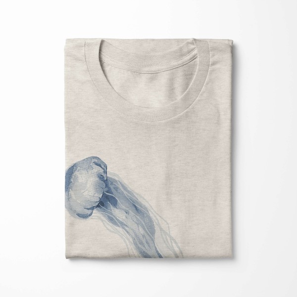 Paul Sinus Art Herren Shirt 100% gekämmte Bio-Baumwolle T-Shirt Qualle Wasserfarben Motiv Nachhaltig Ökomode aus e Online