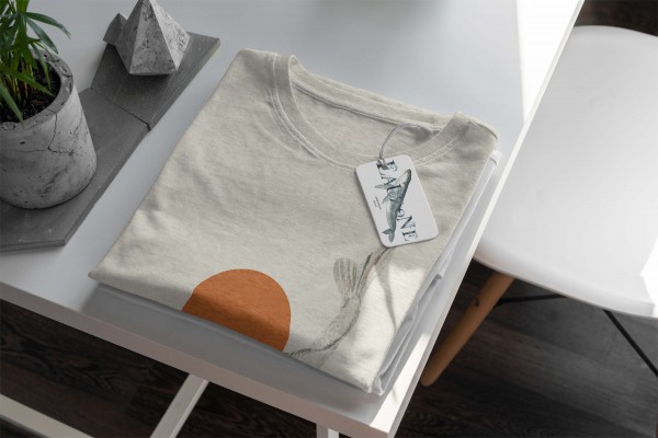 Paul Sinus Art Herren Shirt 100% gekämmte Bio-Baumwolle T-Shirt Zuchtkarpfen Koi Wasserfarben Motiv Nachhaltig Öko Outlet