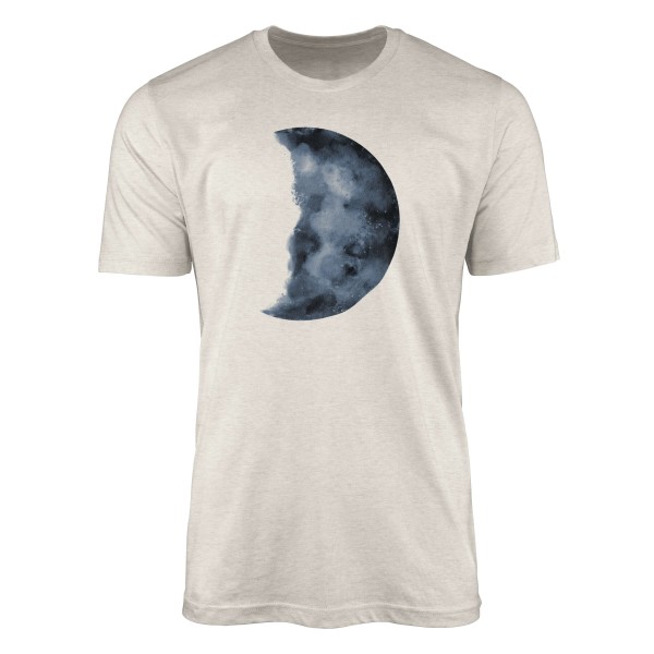 Paul Sinus Art Herren Shirt 100% gekämmte Bio-Baumwolle T-Shirt Halbmond Motiv Nachhaltig Ökomode aus erneuerbaren Limitierter Zeitrabatt