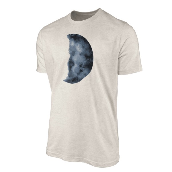 Paul Sinus Art Herren Shirt 100% gekämmte Bio-Baumwolle T-Shirt Halbmond Motiv Nachhaltig Ökomode aus erneuerbaren Limitierter Zeitrabatt
