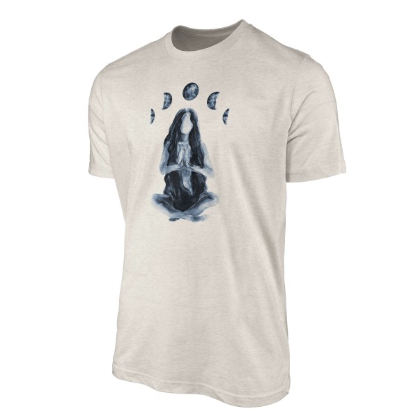 Paul Sinus Art Herren Shirt 100% gekämmte Bio-Baumwolle T-Shirt Mondzyklus Aquarell junge Frau Motiv Nachhaltig Ök Rabatt