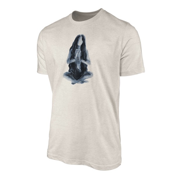 Paul Sinus Art Herren Shirt 100% gekämmte Bio-Baumwolle T-Shirt Aquarell junge Frau Motiv Nachhaltig Ökomode aus e Großer Ausverkauf