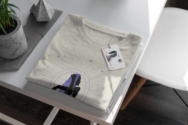 Paul Sinus Art Herren Shirt 100% gekämmte Bio-Baumwolle T-Shirt Astrologie junge Frau Motiv Nachhaltig Ökomode aus Begrenztes Angebot