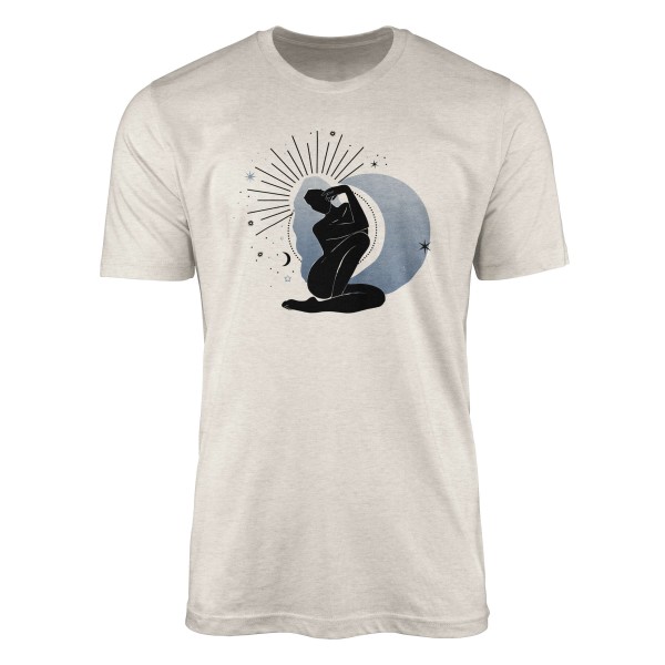 Paul Sinus Art Herren Shirt 100% gekämmte Bio-Baumwolle T-Shirt Astrologie Mondenergie Motiv Nachhaltig Ökomode au