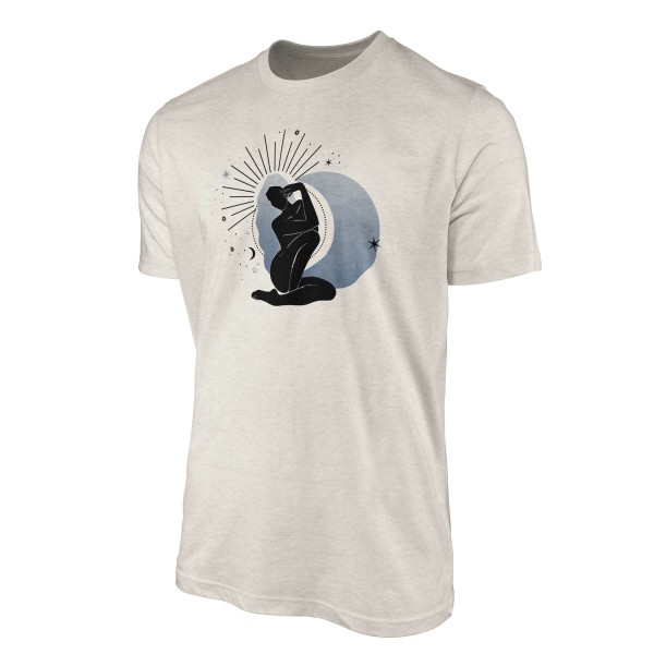 Paul Sinus Art Herren Shirt 100% gekämmte Bio-Baumwolle T-Shirt Astrologie Mondenergie Motiv Nachhaltig Ökomode au Black Friday