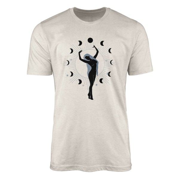 Paul Sinus Art Herren Shirt 100% gekämmte Bio-Baumwolle T-Shirt Mondzyklus schöne Frau Motiv Nachhaltig Ökomode au
