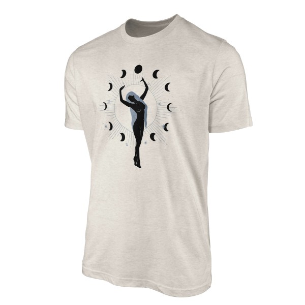 Paul Sinus Art Herren Shirt 100% gekämmte Bio-Baumwolle T-Shirt Mondzyklus schöne Frau Motiv Nachhaltig Ökomode au Osterangebot