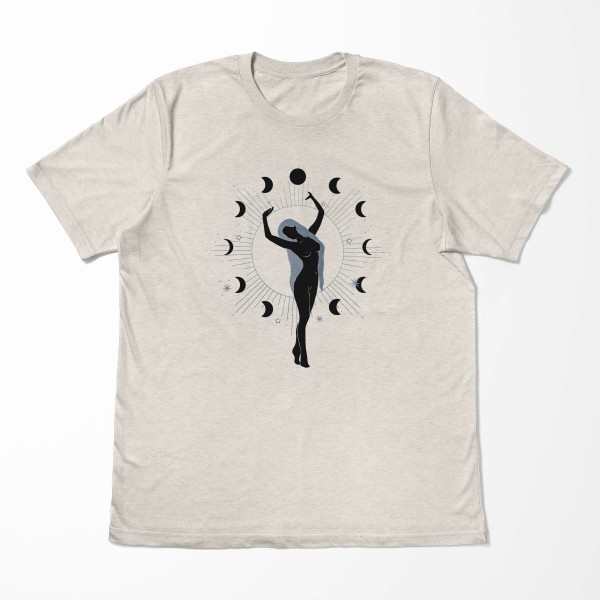 Paul Sinus Art Herren Shirt 100% gekämmte Bio-Baumwolle T-Shirt Mondzyklus schöne Frau Motiv Nachhaltig Ökomode au Osterangebot