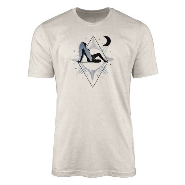 Paul Sinus Art Herren Shirt 100% gekämmte Bio-Baumwolle T-Shirt Astrologie Mond Energie Motiv Nachhaltig Ökomode a