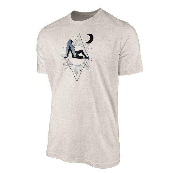 Paul Sinus Art Herren Shirt 100% gekämmte Bio-Baumwolle T-Shirt Astrologie Mond Energie Motiv Nachhaltig Ökomode a Muttertagsangebot
