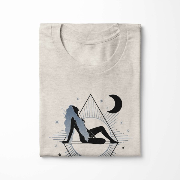 Paul Sinus Art Herren Shirt 100% gekämmte Bio-Baumwolle T-Shirt Astrologie Mond Energie Motiv Nachhaltig Ökomode a Muttertagsangebot