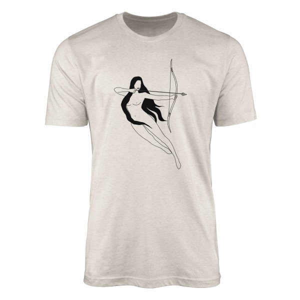 Paul Sinus Art Herren Shirt 100% gekämmte Bio-Baumwolle T-Shirt Sternzeichen Schütze Motiv Nachhaltig Ökomode aus
