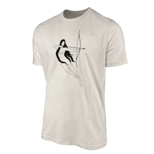 Paul Sinus Art Herren Shirt 100% gekämmte Bio-Baumwolle T-Shirt Sternzeichen Schütze Motiv Nachhaltig Ökomode aus Top Angebot