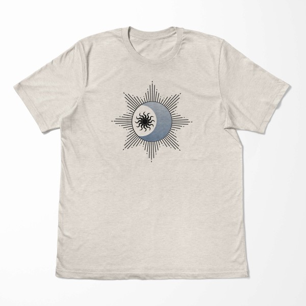Paul Sinus Art Herren Shirt 100% gekämmte Bio-Baumwolle T-Shirt Astrologie Mond Sonne Motiv Nachhaltig Ökomode aus Online Outlet