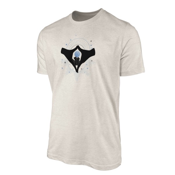 Paul Sinus Art Herren Shirt 100% gekämmte Bio-Baumwolle T-Shirt Hände Mond Motiv Nachhaltig Ökomode aus erneuerbar Zeitlich begrenztes Angebot