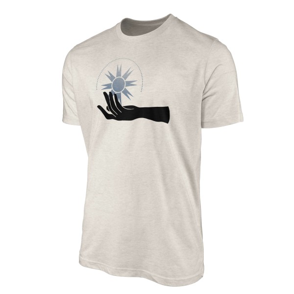 Paul Sinus Art Herren Shirt 100% gekämmte Bio-Baumwolle T-Shirt Hand Stern Astrologie Motiv Nachhaltig Ökomode aus Exklusive Angebote