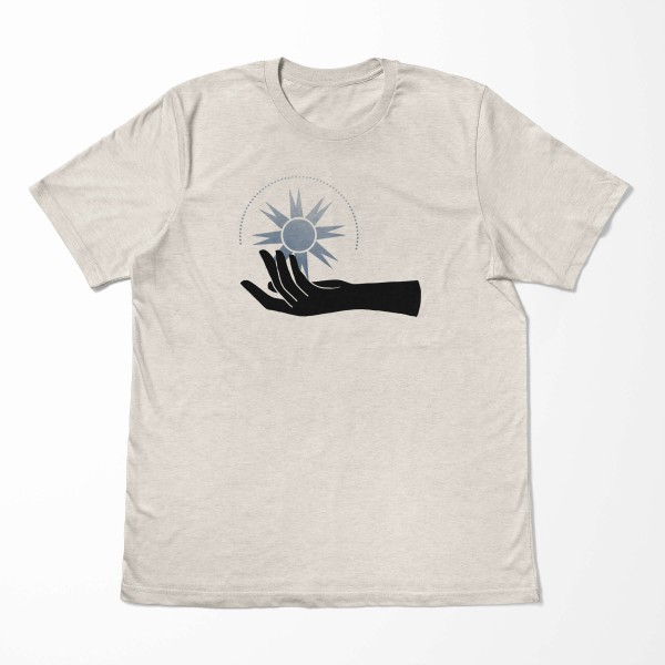 Paul Sinus Art Herren Shirt 100% gekämmte Bio-Baumwolle T-Shirt Hand Stern Astrologie Motiv Nachhaltig Ökomode aus Exklusive Angebote