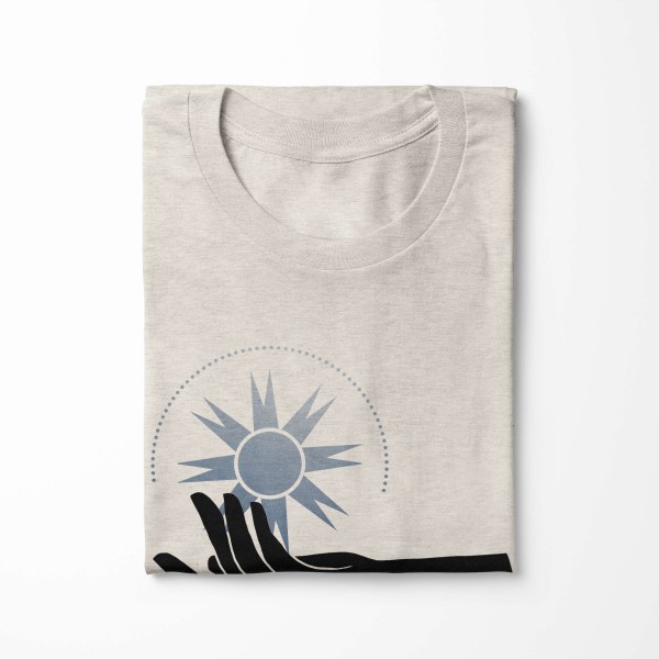 Paul Sinus Art Herren Shirt 100% gekämmte Bio-Baumwolle T-Shirt Hand Stern Astrologie Motiv Nachhaltig Ökomode aus Exklusive Angebote