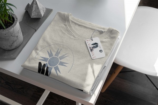 Paul Sinus Art Herren Shirt 100% gekämmte Bio-Baumwolle T-Shirt Hand Stern Astrologie Motiv Nachhaltig Ökomode aus Exklusive Angebote