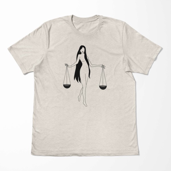 Paul Sinus Art Herren Shirt 100% gekämmte Bio-Baumwolle T-Shirt Waage Sternzeichen Motiv Nachhaltig Ökomode aus er Blitzangebot