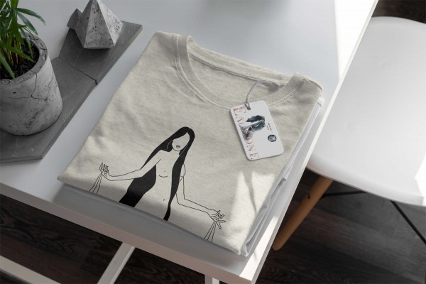 Paul Sinus Art Herren Shirt 100% gekämmte Bio-Baumwolle T-Shirt Waage Sternzeichen Motiv Nachhaltig Ökomode aus er Blitzangebot