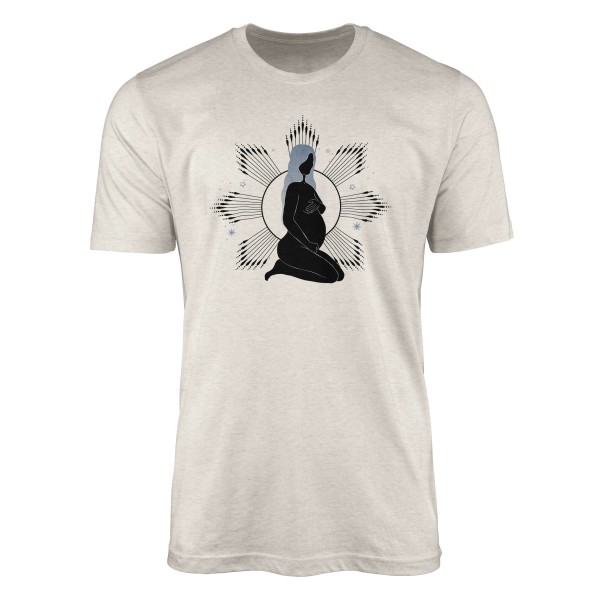 Paul Sinus Art Herren Shirt 100% gekämmte Bio-Baumwolle T-Shirt Astrologie Mond Kind Motiv Nachhaltig Ökomode aus
