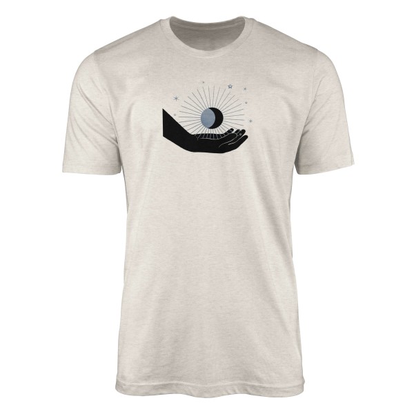 Paul Sinus Art Herren Shirt 100% gekämmte Bio-Baumwolle T-Shirt Mondzeichen Astrologie Motiv Nachhaltig Ökomode au