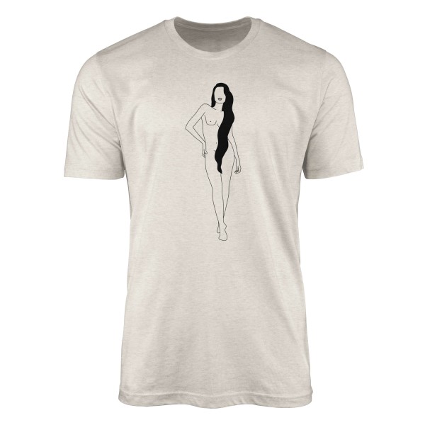 Paul Sinus Art Herren Shirt 100% gekämmte Bio-Baumwolle T-Shirt hübsche Frau Grafik Motiv Nachhaltig Ökomode aus e