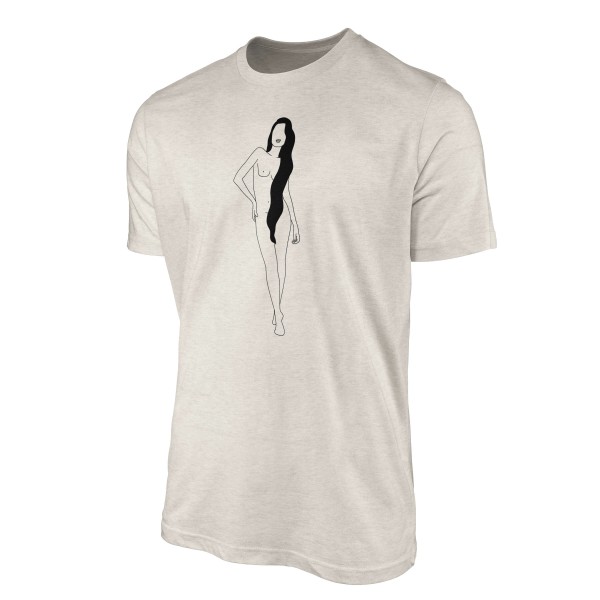 Paul Sinus Art Herren Shirt 100% gekämmte Bio-Baumwolle T-Shirt hübsche Frau Grafik Motiv Nachhaltig Ökomode aus e Räumungsverkauf