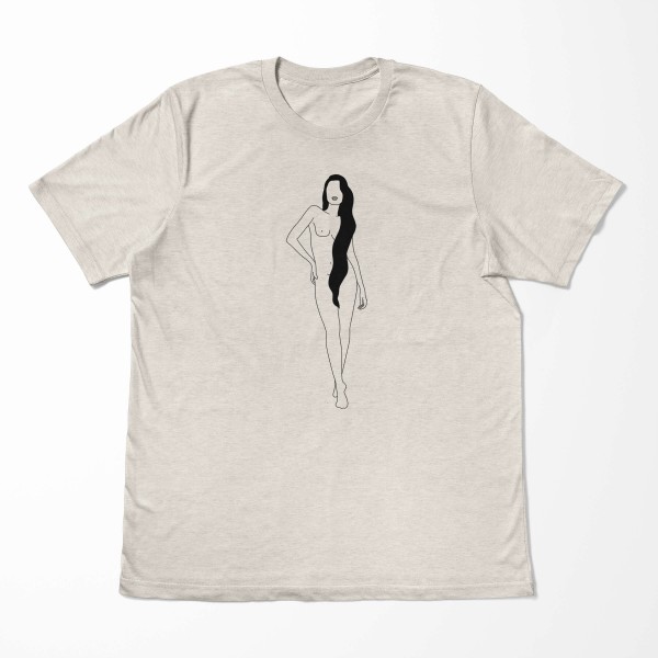Paul Sinus Art Herren Shirt 100% gekämmte Bio-Baumwolle T-Shirt hübsche Frau Grafik Motiv Nachhaltig Ökomode aus e Räumungsverkauf