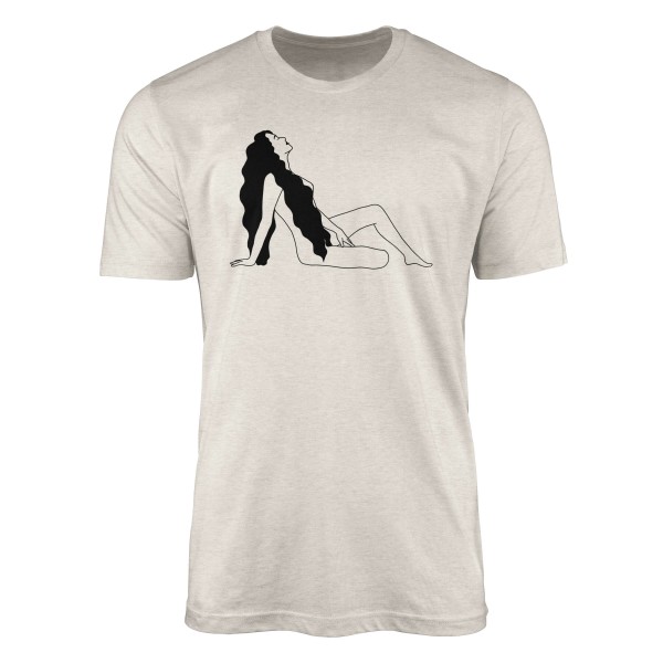 Paul Sinus Art Herren Shirt 100% gekämmte Bio-Baumwolle T-Shirt schöne Frau Motiv Nachhaltig Ökomode aus erneuerba