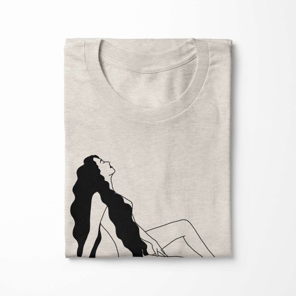 Paul Sinus Art Herren Shirt 100% gekämmte Bio-Baumwolle T-Shirt schöne Frau Motiv Nachhaltig Ökomode aus erneuerba Kauf eins, bekomm eins gratis