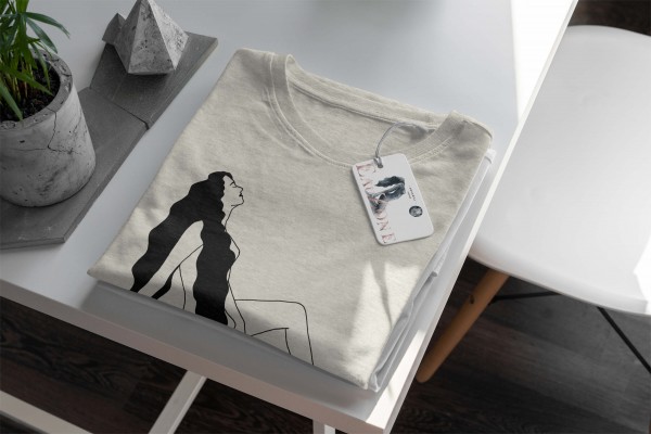 Paul Sinus Art Herren Shirt 100% gekämmte Bio-Baumwolle T-Shirt schöne Frau Motiv Nachhaltig Ökomode aus erneuerba Kauf eins, bekomm eins gratis
