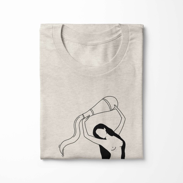 Paul Sinus Art Herren Shirt 100% gekämmte Bio-Baumwolle T-Shirt Wasserfrau Sternzeichen Motiv Nachhaltig Ökomode a Tägliche Deals