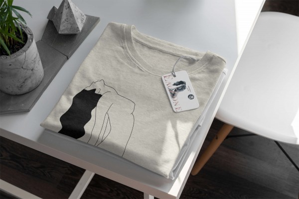 Paul Sinus Art Herren Shirt 100% gekämmte Bio-Baumwolle T-Shirt Feminin Motiv Nachhaltig Ökomode aus erneuerbaren Riesige Ersparnisse