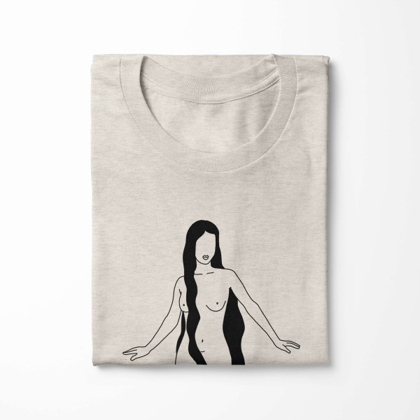 Paul Sinus Art Herren Shirt 100% gekämmte Bio-Baumwolle T-Shirt junge Frau Grafik Motiv Nachhaltig Ökomode aus ern Kostenlose Rückgabe