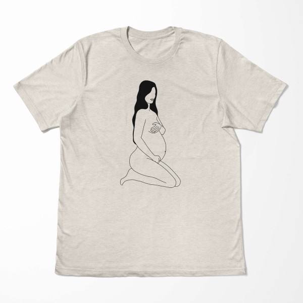 Paul Sinus Art Herren Shirt 100% gekämmte Bio-Baumwolle T-Shirt Schwangere Frau Motiv Nachhaltig Ökomode aus erneu Begrenzte Freigabe