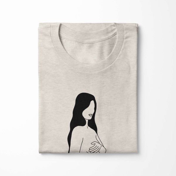 Paul Sinus Art Herren Shirt 100% gekämmte Bio-Baumwolle T-Shirt Schwangere Frau Motiv Nachhaltig Ökomode aus erneu Begrenzte Freigabe