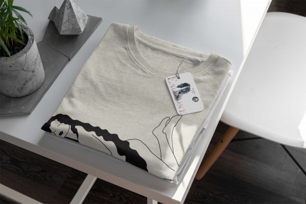 Paul Sinus Art Herren Shirt 100% gekämmte Bio-Baumwolle T-Shirt junge Frau Grafik Motiv Nachhaltig Ökomode aus ern JETZT KAUFEN