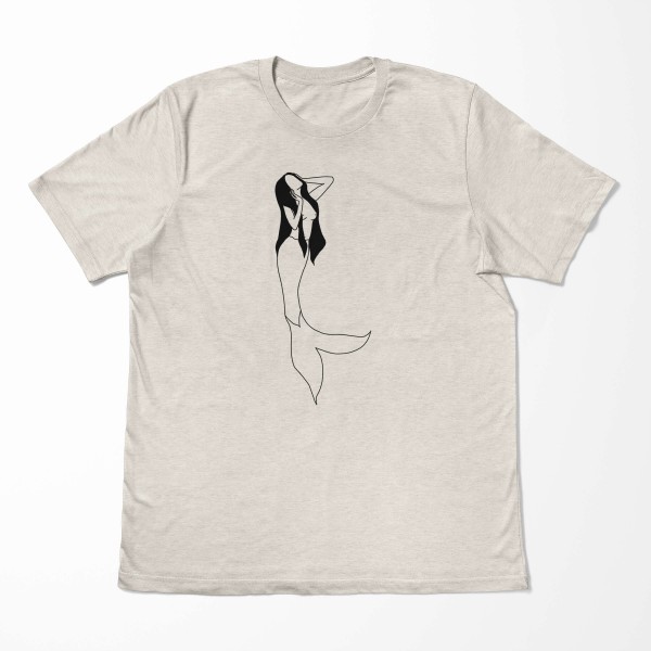 Paul Sinus Art Herren Shirt 100% gekämmte Bio-Baumwolle T-Shirt Meerjungfrau Motiv Nachhaltig Ökomode aus erneuerb Neueste Stile