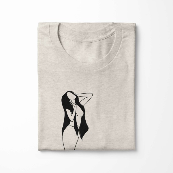 Paul Sinus Art Herren Shirt 100% gekämmte Bio-Baumwolle T-Shirt Meerjungfrau Motiv Nachhaltig Ökomode aus erneuerb Neueste Stile