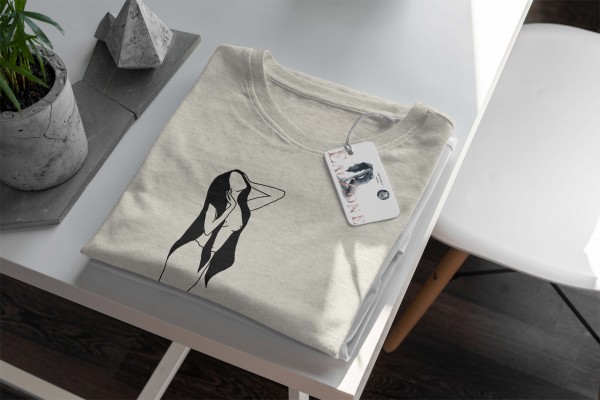 Paul Sinus Art Herren Shirt 100% gekämmte Bio-Baumwolle T-Shirt Meerjungfrau Motiv Nachhaltig Ökomode aus erneuerb Neueste Stile