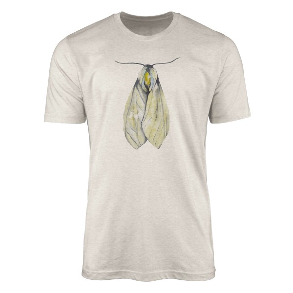 Paul Sinus Art Herren Shirt 100% Bio-Baumwolle T-Shirt Aquarell Motiv Motte Farbe Nachhaltig Organic Ökomode