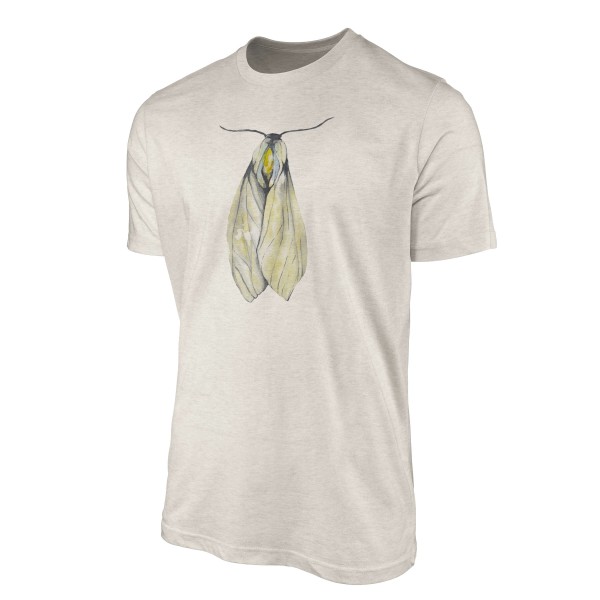 Paul Sinus Art Herren Shirt 100% Bio-Baumwolle T-Shirt Aquarell Motiv Motte Farbe Nachhaltig Organic Ökomode Letzte 2 Tage