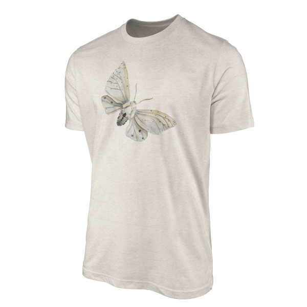 Paul Sinus Art Herren Shirt 100% Bio-Baumwolle T-Shirt Aquarell Motiv Motte Farbe Nachhaltig Organic Ökomode Zeitbegrenzte Promotion